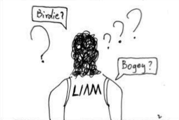 Liam confused by golf terms