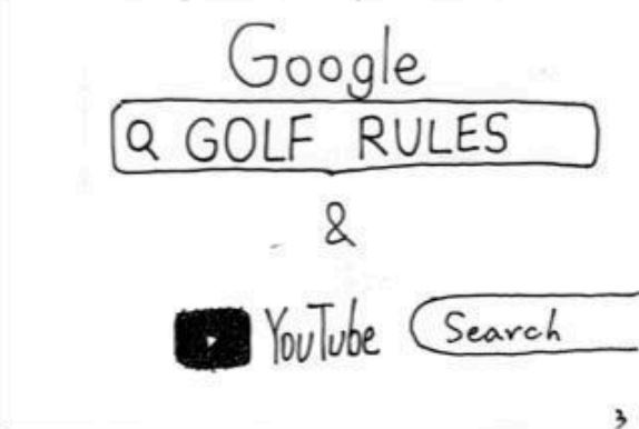 Liam searches for golf rules online