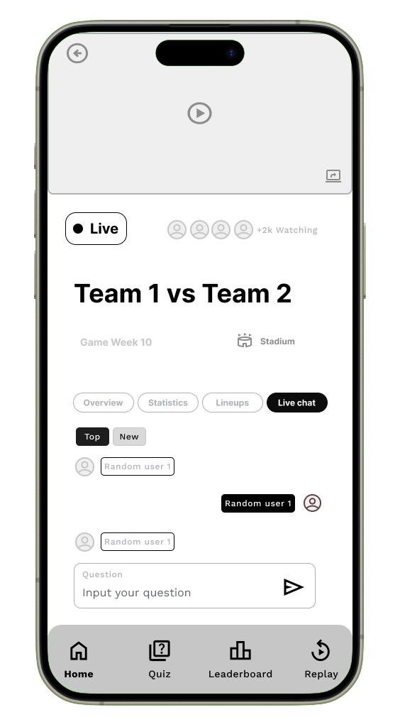 Mobile Live Chat Screen