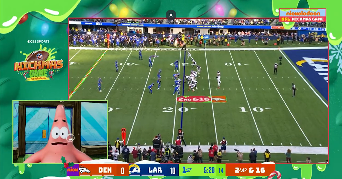 NFL on Nickelodeon Interface